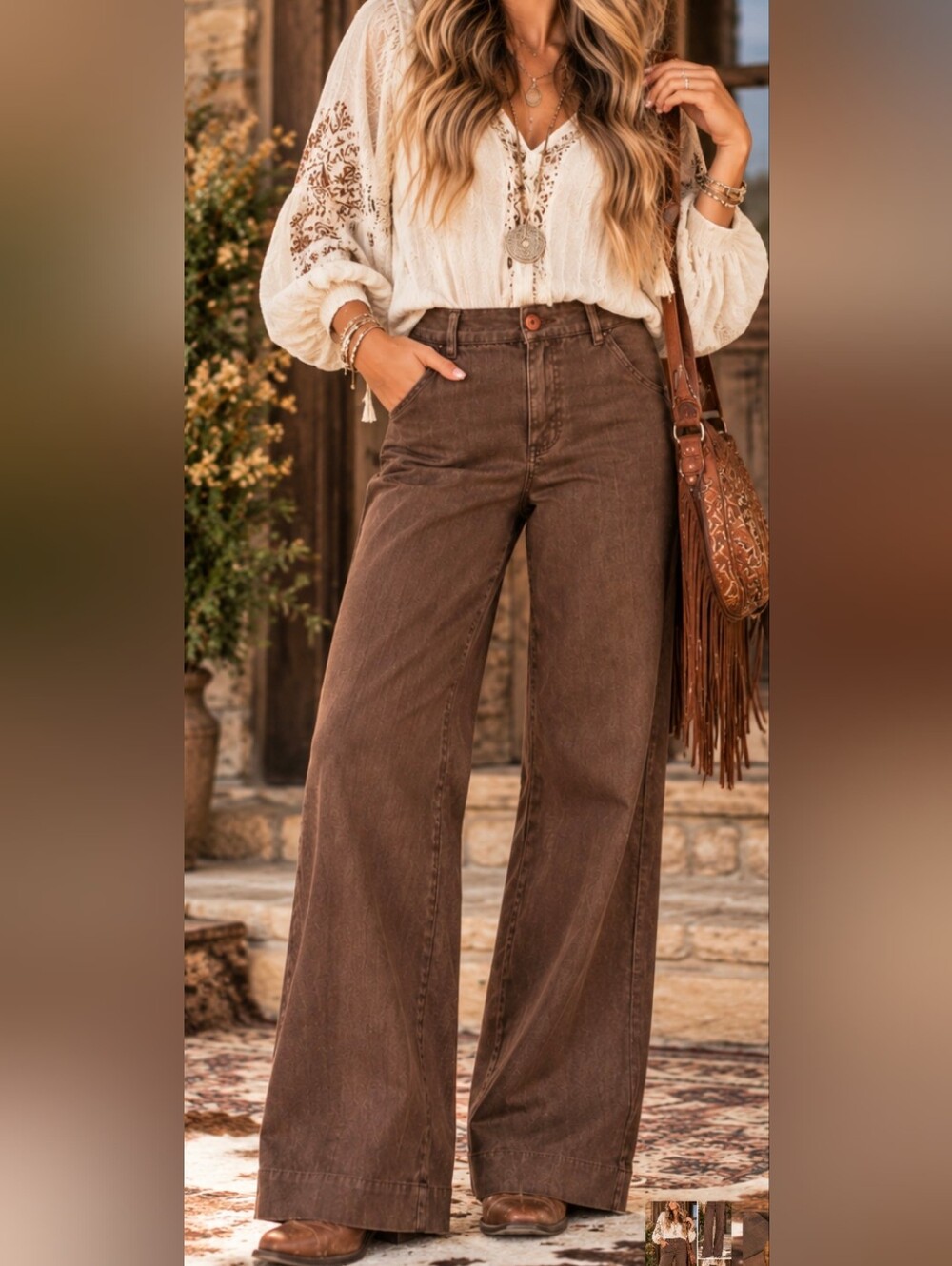 Lee Women’s Chocolate Brown Wide Leg Trouser Pants Size 6 Long Y2K